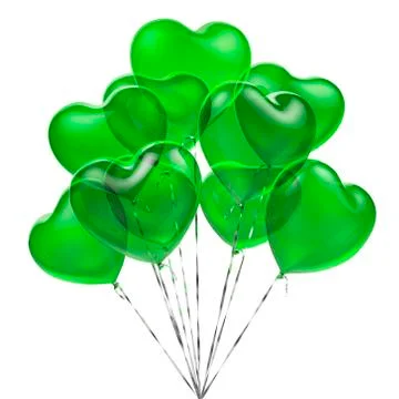 Green festive balloons Stock Illustration