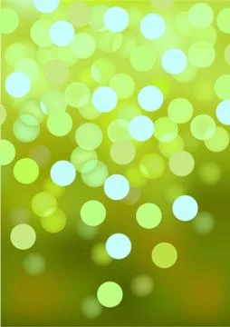 Green festive lights, vector background. Stock Illustration