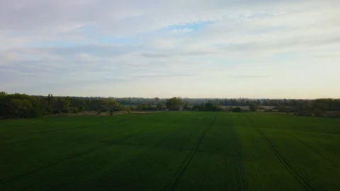 Green field and cloudy sky, hyperlapse Stock Footage 130153122
