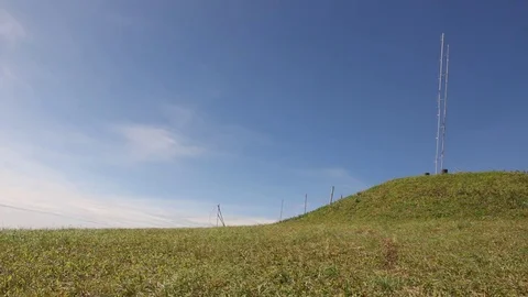 Green field and sky. Stock Footage 70918871