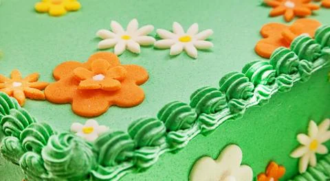 Green field cake 스톡 사진