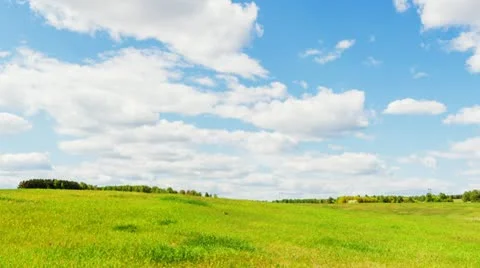 Green Field, Motion controlled dolly, Time Lapse Stock Footage 22335469