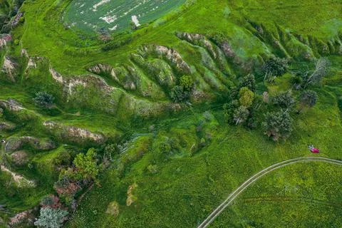 Green fields from above Фото