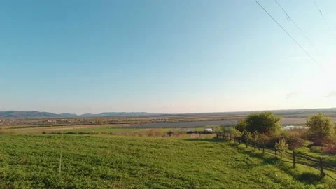 Green Fields And Solar Panels Stock Footage 195821918