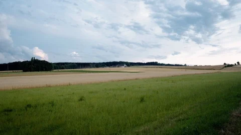 Green Fields Blue Skies Stock Footage 113154476