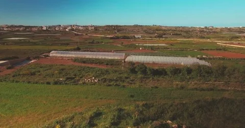 Green Fields in Malta Stock Footage 74054573