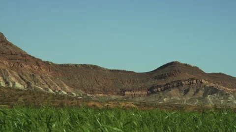 Green Fields Red Rock 스톡 동영상 62900765