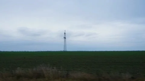 Green fields road car window. Stock Footage 168880557