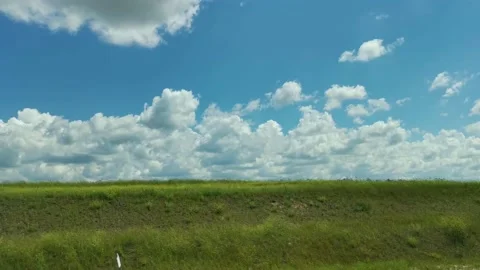 Green fields road car window. Stock Footage 172055492