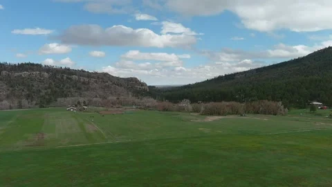 Green fields in spring time, Beulah Colorado Stock Footage 153606880