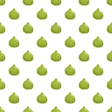 Green figs creating a seamless fruit pattern background 스톡 일러스트