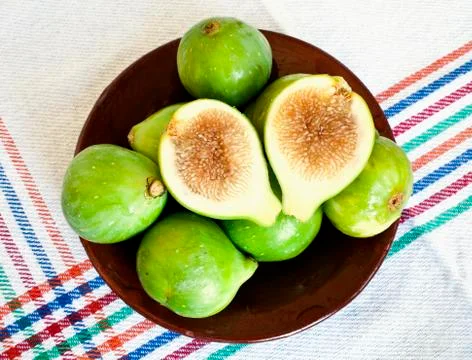Green figs Foto stock