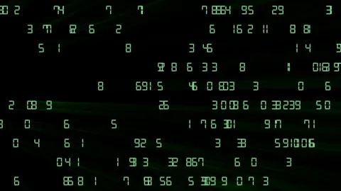 Green figures move in space, a flash flashes through them. Business background 動画素材 81403890