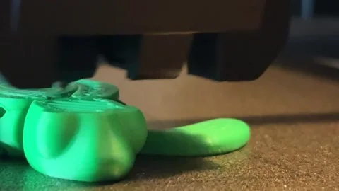 Green Filament 3D Printer at Work Stock-Footage 346866144
