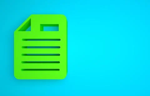 Green File document icon isolated on blue background. Checklist icon. Business Stock Illustration