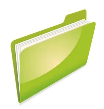 Green file folder icon 스톡 일러스트