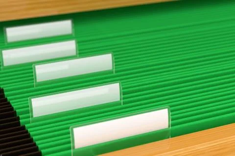 Green file folders Stock Illustration
