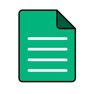 Green file icon. Datasheet. Electronic data. Vector. イラスト素材