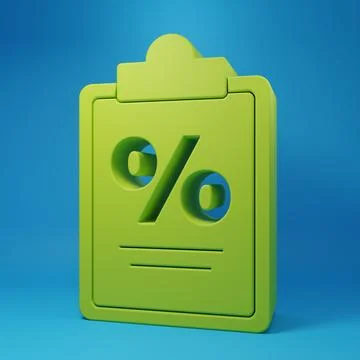 Green Finance document icon isolated on blue background. Paper bank documen.. Stock Illustration