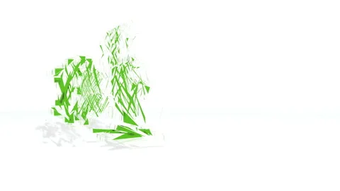 Green financial background made of 3d poligons. Polygons rotate and are Stock Footage 93578657