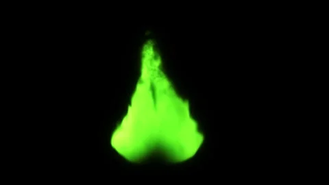Green Fire Animation on Black Background Stock Footage 315559175