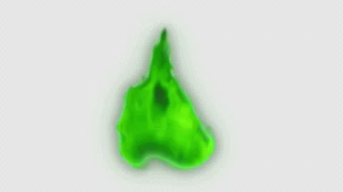 Green Fire Animation with Transparent Background Stock Footage 315623942