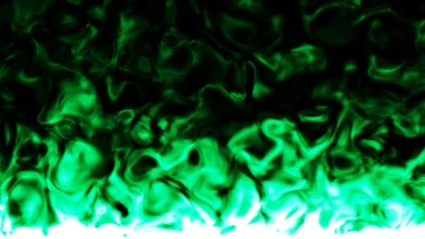 Green fire background. Flames backdrop. Burning gas in slow motion. Stock Footage 170763291