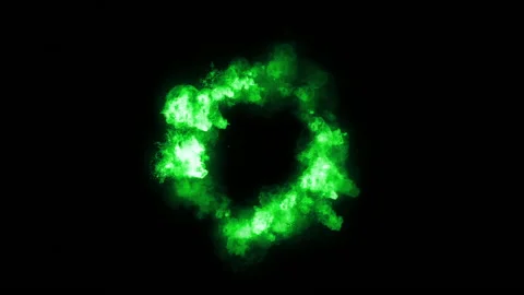 Green fire ball blast explosion animation Stock Footage 148060416