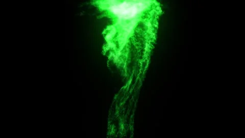 Green fire burning loop effect animation Stock Footage 262287457