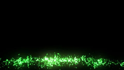 Green fire burning loop effect animation Video stock 262289378