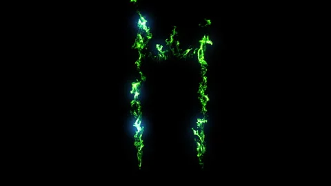 Green fire door loop effect animation Video stock 262288395