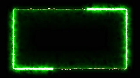Green fire effect frame animation. Stock Footage 233305473