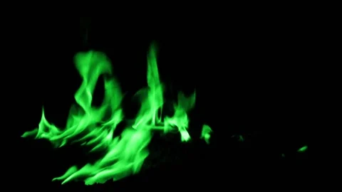 Green Fire flame burn loop Video stock 145932865