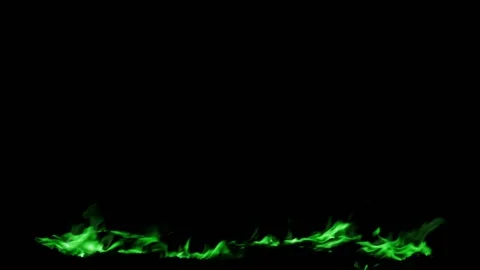 Green Fire flame burn loop Video stock 145932899