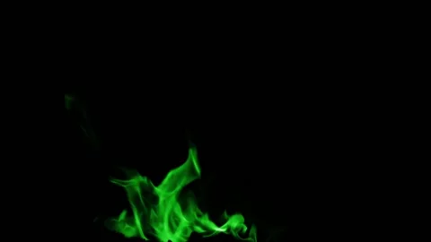 Green Fire flame burn loop Video stock 145932965