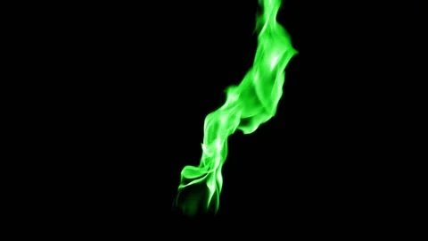 Green Fire flame burn loop Stock Footage 145933089