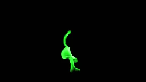 Green Fire flame loop animation Stock Footage 145933189