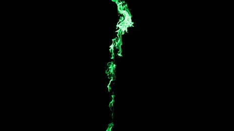 Green Fire flame loop animation Stock Footage 145933270