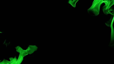 Green Fire flame loop animation Stock Footage 145933298