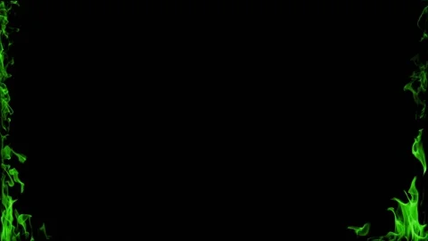 Green Fire flame loop animation Stock Footage 145933341