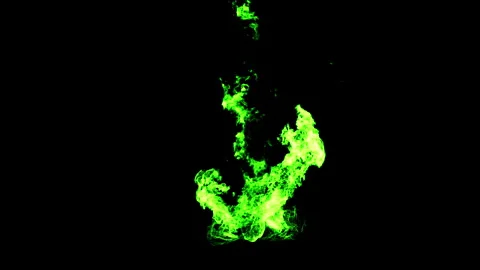 Green fire flame loop effect animation Video stock 262288667