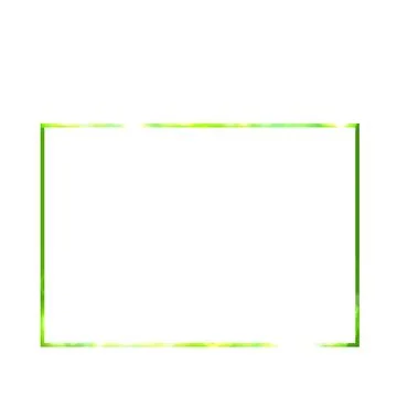 Green fire frame in the shape of rectangle, vector fiery frame, burning clipping Stock Illustration