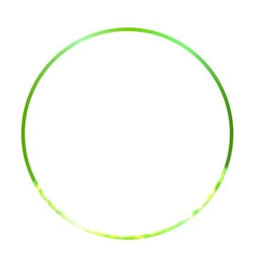 Green fire frame in the shape of ring, vector circle fiery frame, burning Stock Illustration