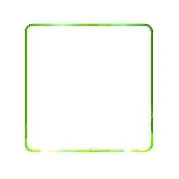 Green fire frame in the shape of square, vector fiery frame, burning clipping Stock Illustration