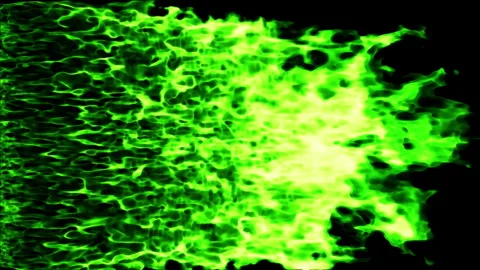 Green fire loop effect Video stock 262287254