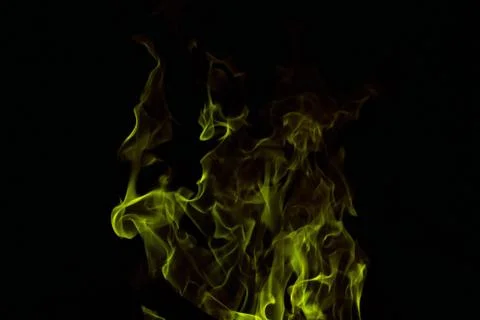 Green fire at night Stock Photos