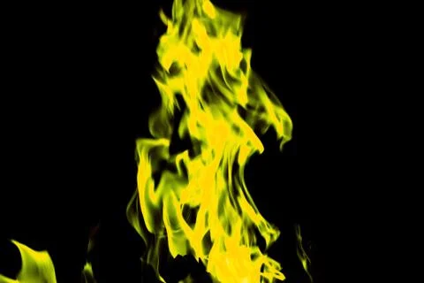 Green fire at night Stock Photos