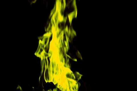 Green fire at night Foto stock