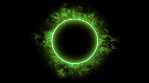 Green fire ring Illustrazione stock