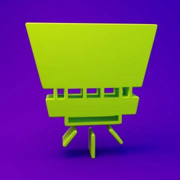 Green Fire sprinkler system icon isolated on purple-blue background. Sprink.. Stock Illustration